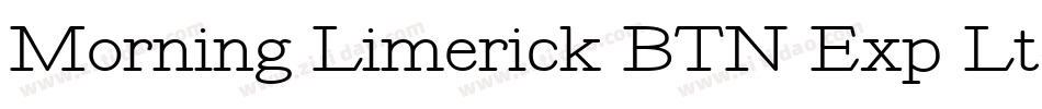 Morning Limerick BTN Exp Lt字体转换